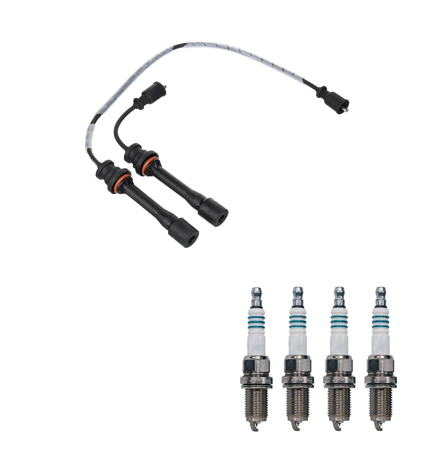 Denso Wire Set & 4 Iridium Power Spark Plugs for Mazda Miata (1990–2005)