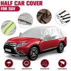 1X Waterproof Car Half Body Sun Shade Cover for All Models (UV, Snow Resistant)