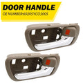 Set of 2 Door Handles for Toyota Camry (2002–2006) with Beige Bezel