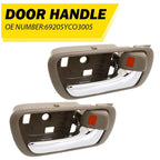 Set of 2 Door Handles for Toyota Camry (2002–2006) with Beige Bezel