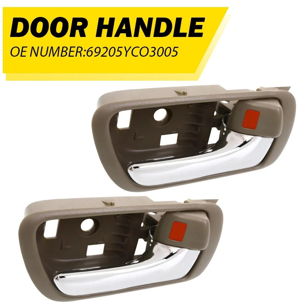 Set of 2 Door Handles for Toyota Camry (2002–2006) with Beige Bezel
