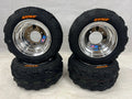 Set of 2 Polished Aluminum Wheels Rims for Honda TRX70 (16x7-8)