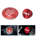 Red Carbon Engine Start + Cigarette Lighter Button Trim for Mazda (2014–2020)