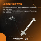 Front Right Power Window Regulator with Motor for Ford E150 E250 E350 (1992-2014)