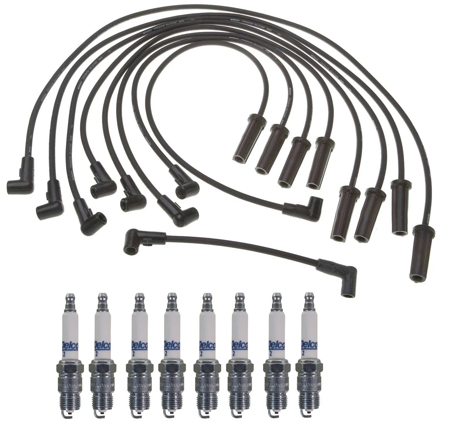 Pro Ignition Wire Set & ACDelco Rapidfire Spark Plugs Kit for GMC G3500 (1996–2002)
