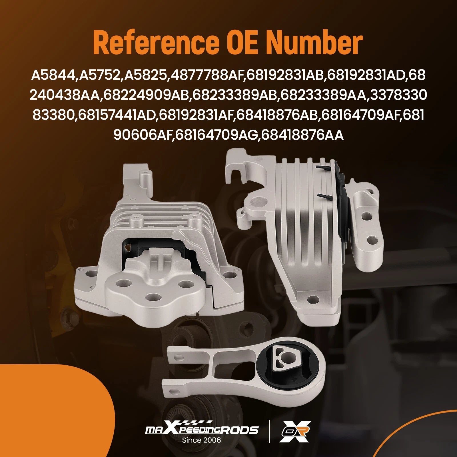 Engine Motor & Transmission Mounts for Chrysler 200 Limited (2015-2017)