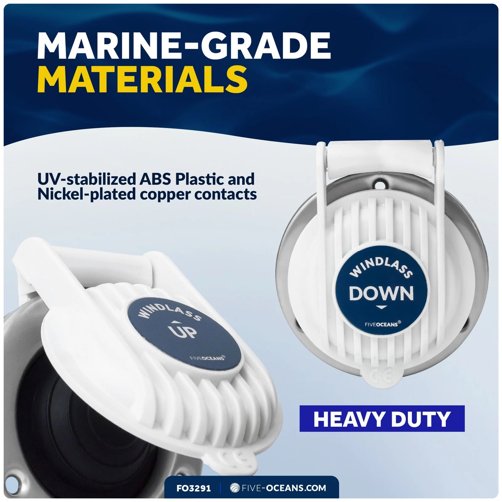 Foot Switch for Five Oceans Anchor Windlass (Up/Down, White, FO3291)