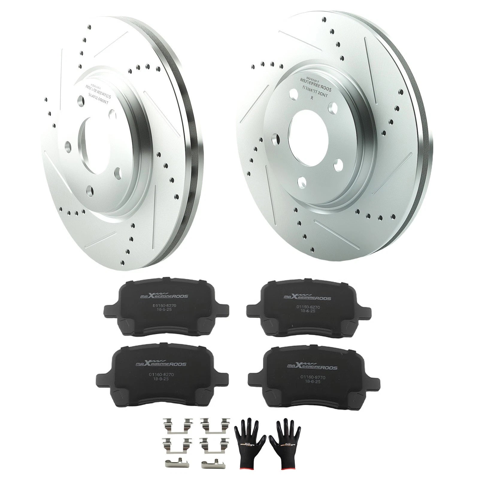 Front Drilled Brake Rotors and Pads Set for Chevrolet Malibu (2009–2012)