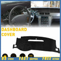 Dashboard Cover Mat for Chevy Silverado/Tahoe/Suburban (2007–2013) Black