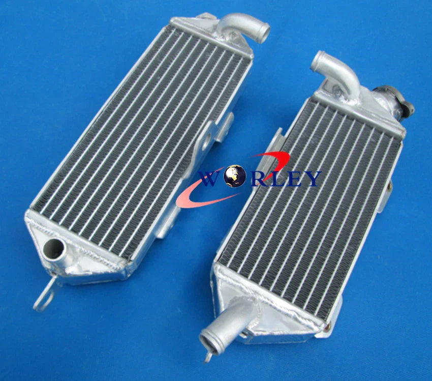 Aluminum Radiator & Red Silicone Hose for Kawasaki KX250 (1988-1989)