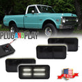 4X Smoke LED Side Marker Lights for Chevy GMC C/K Trucks (1968–1972)