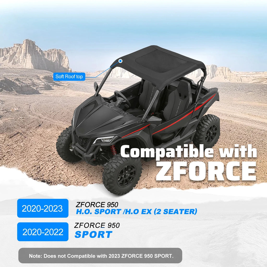 Soft Roof Top with Window for CF-Moto ZForce 950 HO Sport/EX (2020–2023)