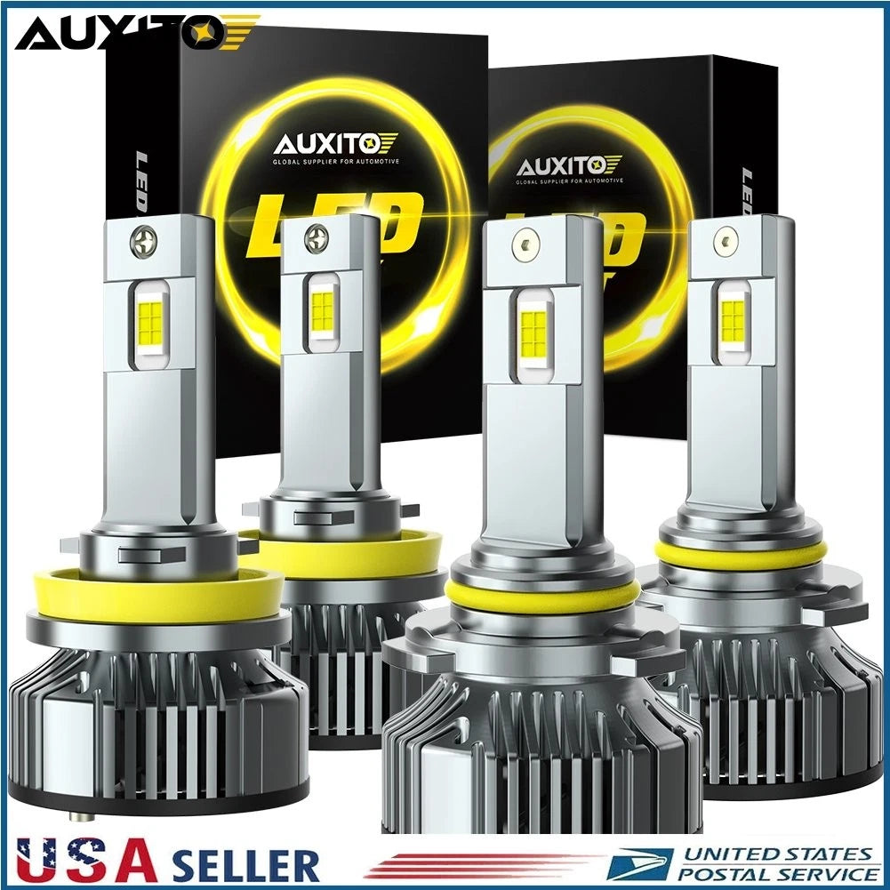9005 + H11 LED Headlight Bulbs Kit for High/Low Beam (6500K, 80000LM)