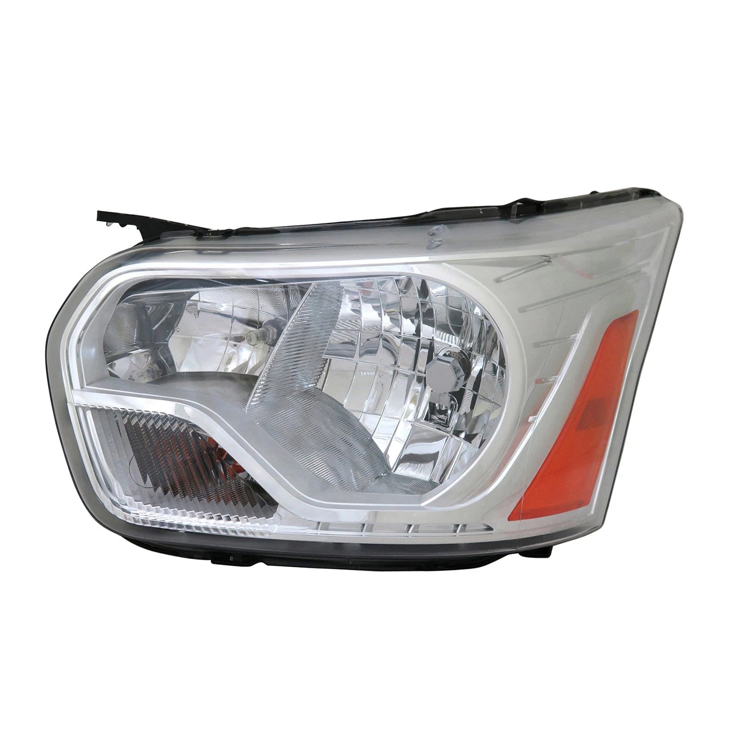 Replacement Driver Side Halogen Headlight Assembly w Chrome Trim for Ford