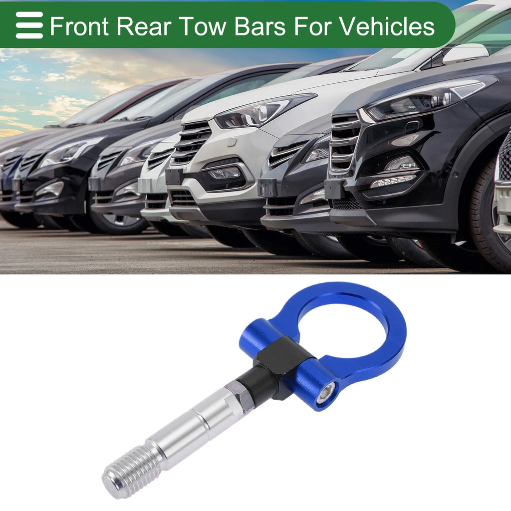 Set of 2 Front Rear Tow Hooks for Mazda RX8 (2003–2008) 11mm Aluminum Alloy Blue