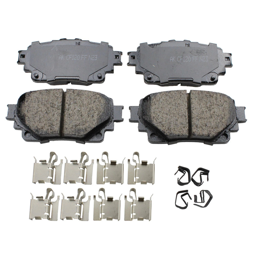 Set of 4 Akebono ProACT Rear Ceramic Brake Pads for Toyota Corolla Highlander Sienna (2014–2021)