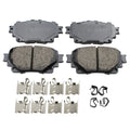 Set of 4 Akebono ProACT Rear Ceramic Brake Pads for Toyota Corolla Highlander Sienna (2014–2021)