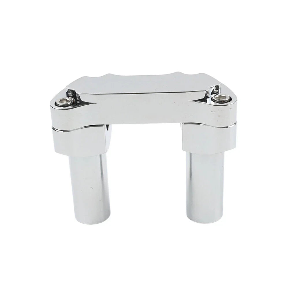 3.5" Chrome Handlebar Riser & Top Clamp for Harley Dyna, Road Glide (2006-2023)