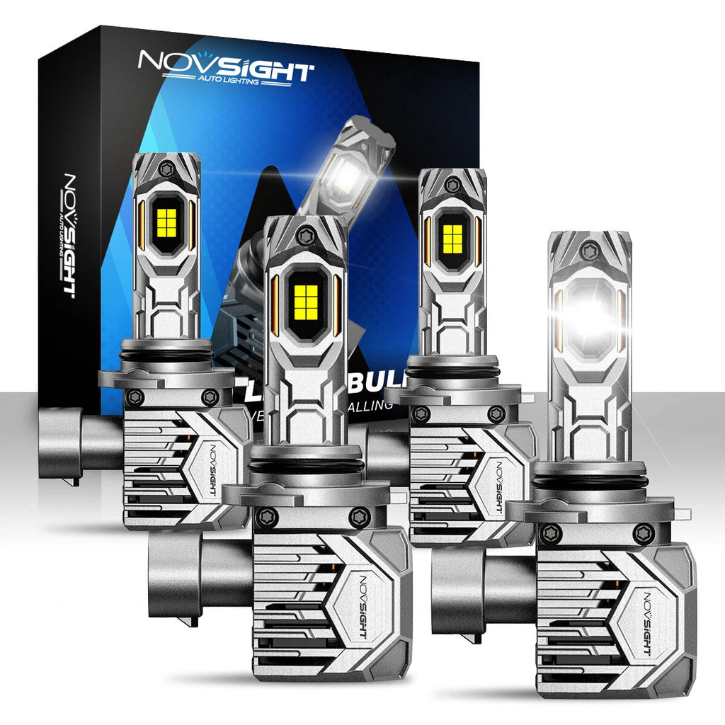 4X NOVSIGHT 9005 H11 LED Headlight Bulbs Conversion Kit 6500K 130W