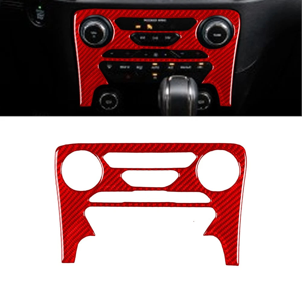 Carbon Fiber AC Climate Control Panel Cover Trim for Ford Ranger Sport (2019–2022)