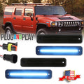 Set of 4 Smoke Ice Blue LED Side Fender Marker Lights for Hummer H2 (2003–2009)