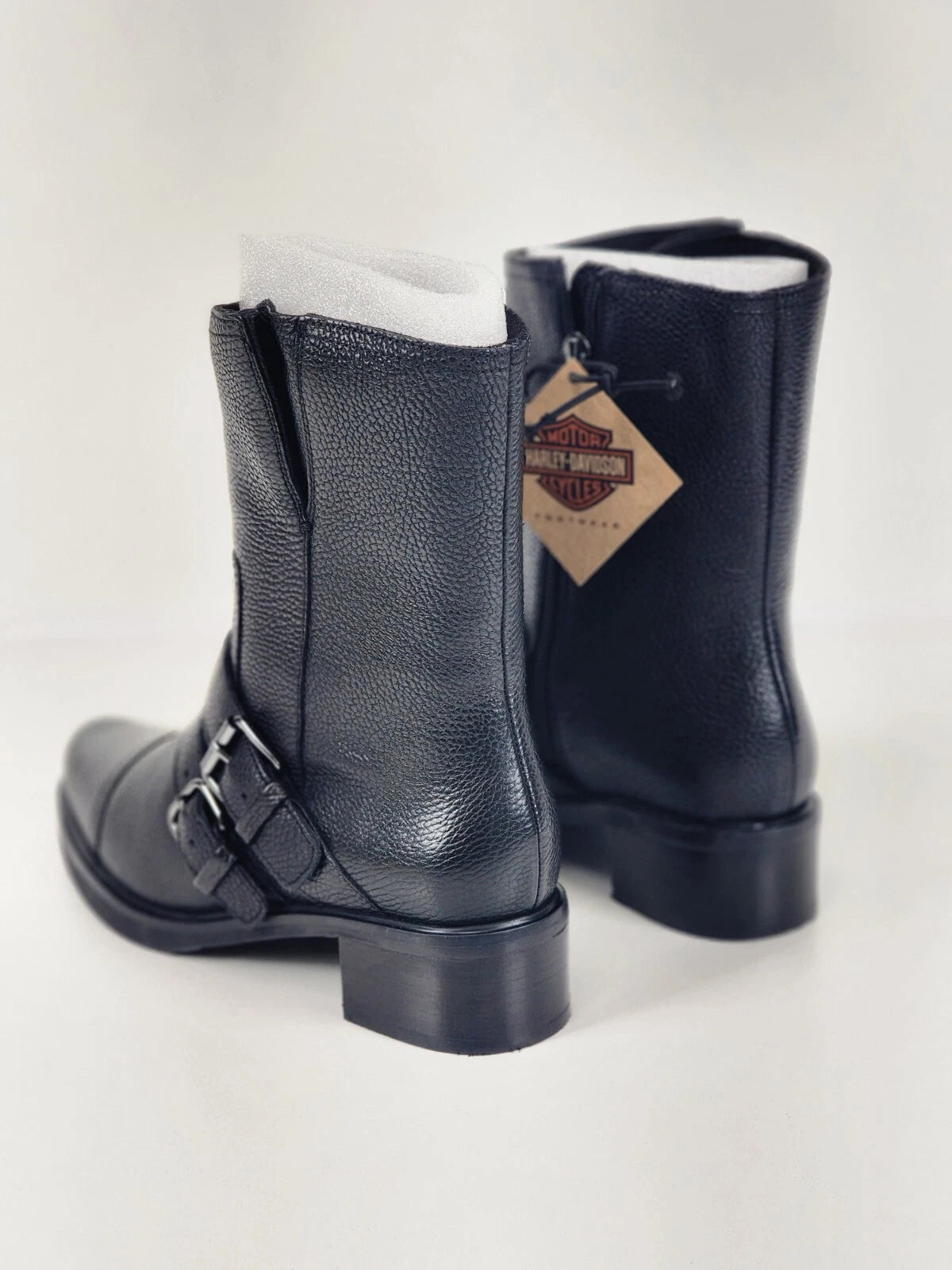 Women's Jerilyn Double Buckle Leather Motorcycle Boots for Harley-Davidson