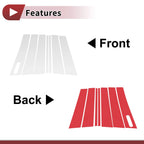 Door Pillar Window Trim for Ford Explorer (2002–2010) Silver Tone
