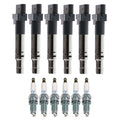 Set of 6 Ignition Coils & NGK Laser Iridium Spark Plugs for Audi A3 Quattro (2006–2013)