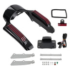 Black Rear Fender LED Light Fascia for Harley Touring (2014–2021) ABS