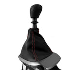 Manual Shift Boot for Chevrolet Sonic (2012–2016) Red Stitch Carbon