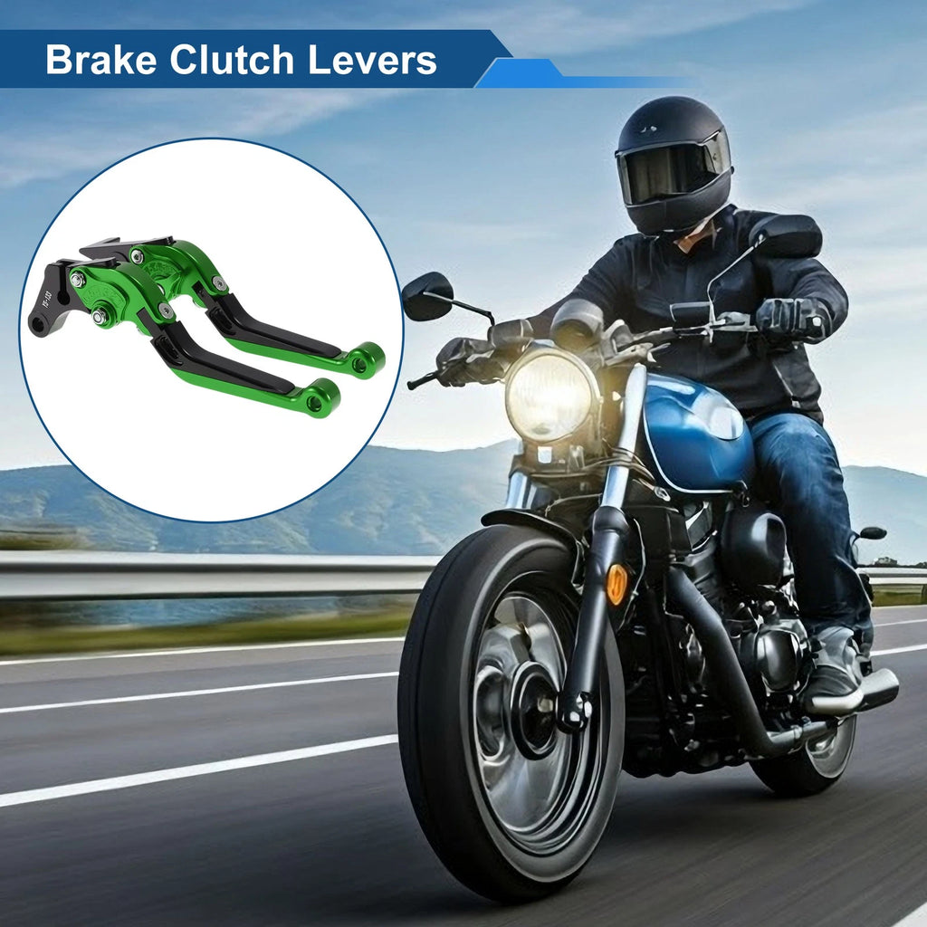 Adjustable Brake Clutch Levers for Suzuki GSXR150 (2017–2020) Green Black