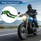 Adjustable Brake Clutch Levers for Suzuki GSXR150 (2017–2020) Green Black