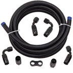 3M Braided 3/8" Fuel Line 6AN Hose Pipe with Adaptors & Clamp Kit