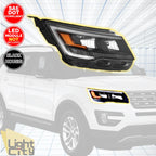 Passenger Side Headlight Assembly for Ford Explorer (2016–2017) RH, Black Bezel