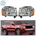 Set of 2 Halogen Headlights for Jeep Grand Cherokee (2008–2010)
