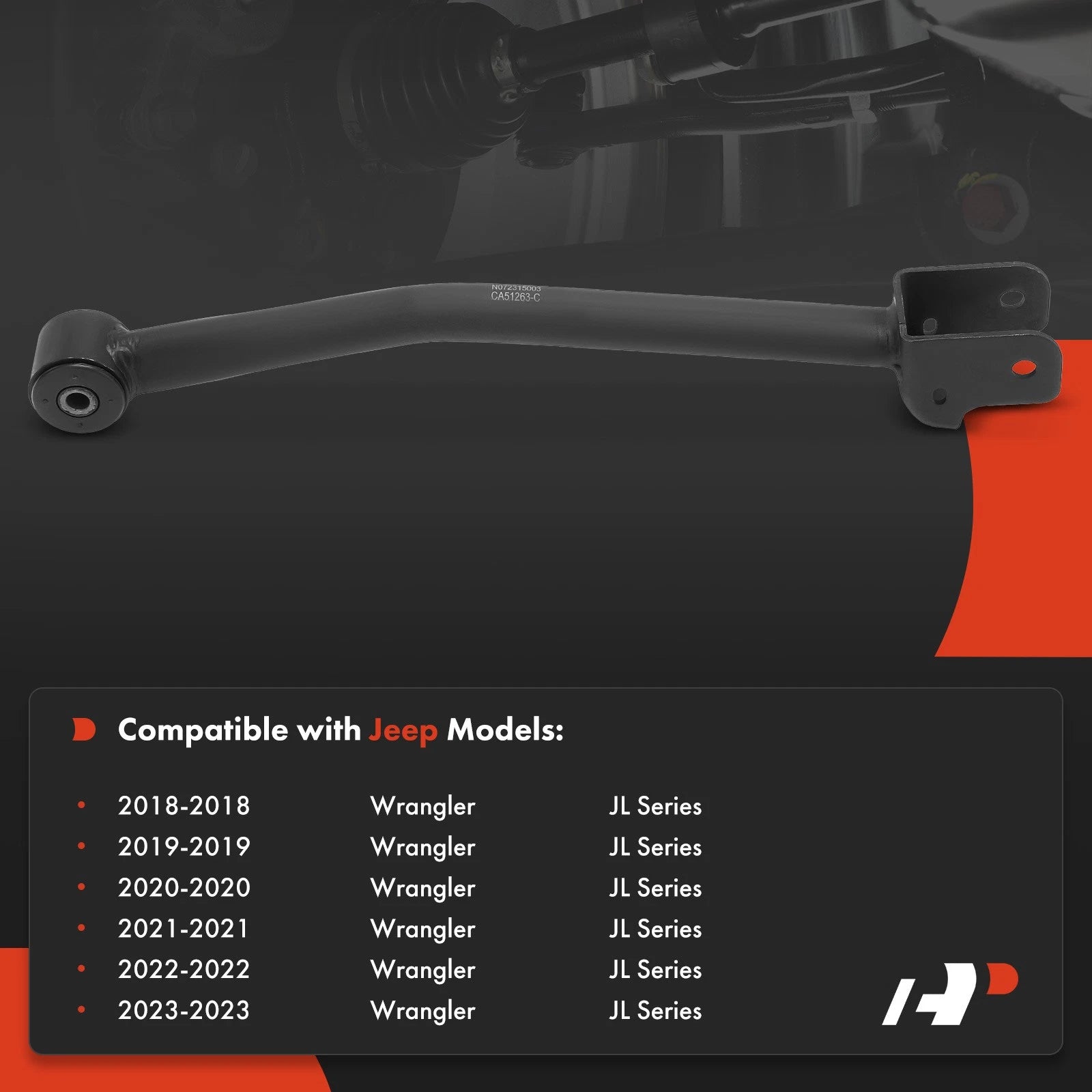 Front Right Upper Control Arm for Jeep Wrangler JL (2018-2024)