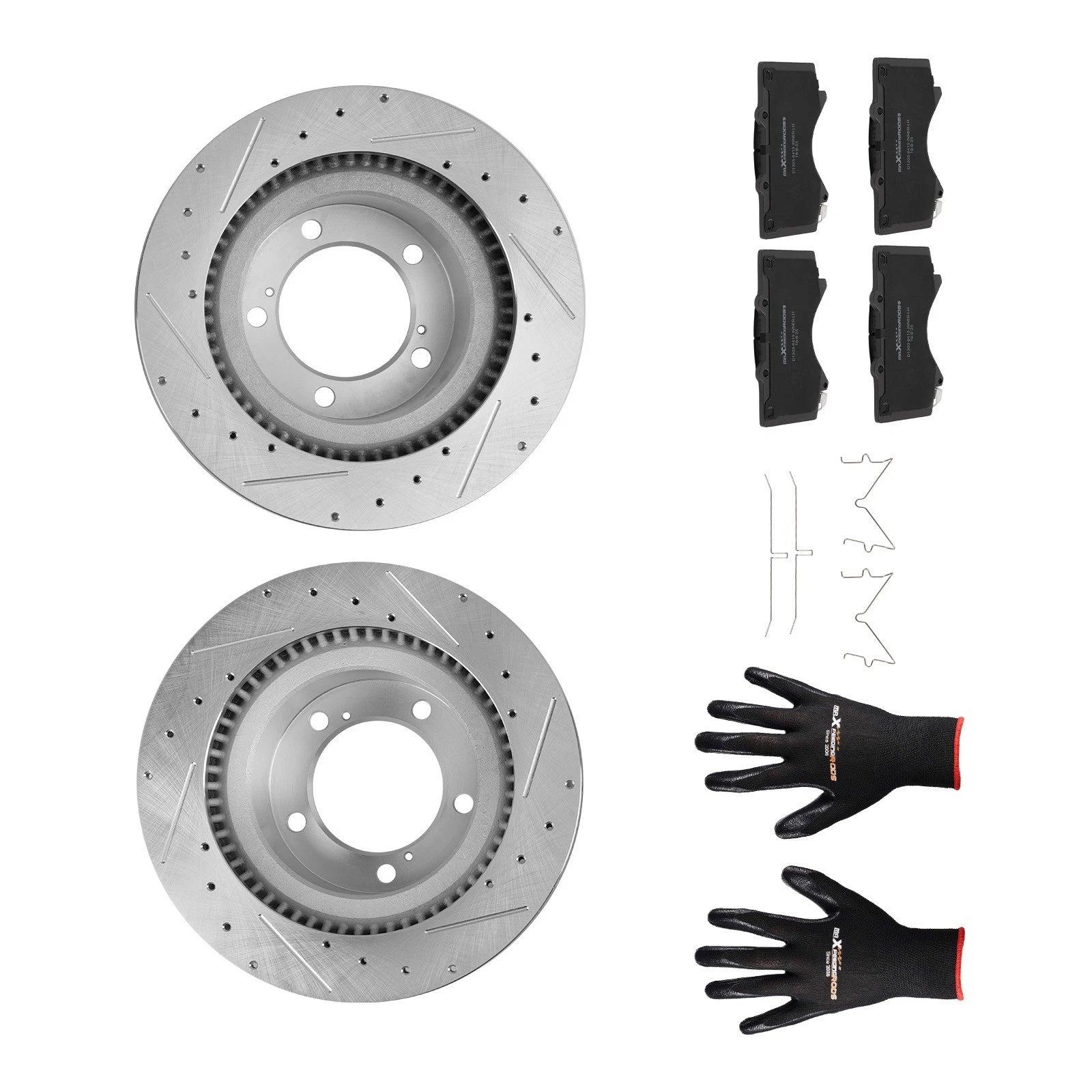 Set of 2 Front L&R Brake Rotors & Ceramic Pads for Toyota Tundra (2007–2021) S31482