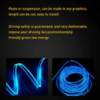 2m Blue LED Interior Atmosphere Strip Light for Universal Cars