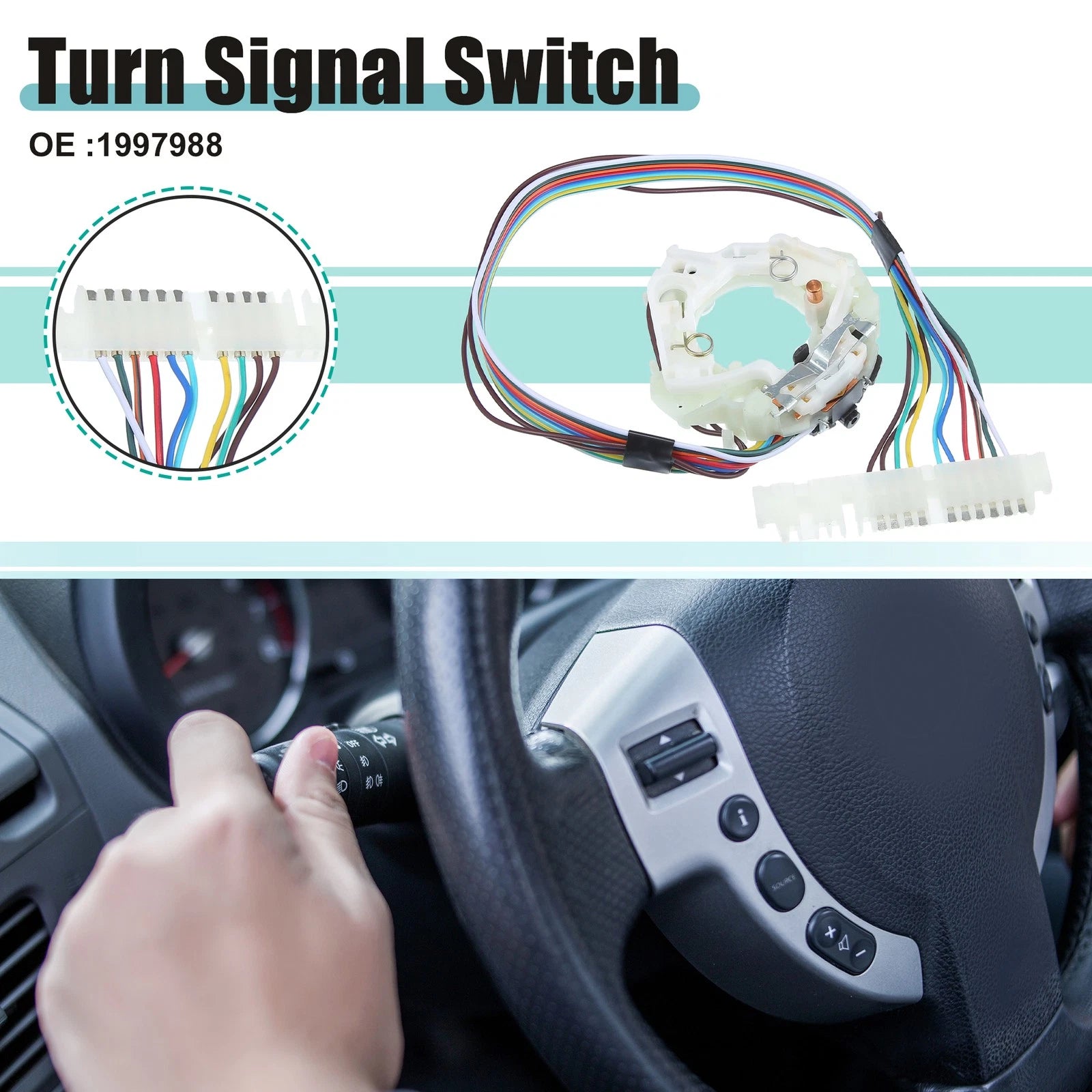 Turn Signal Switch for Chevy C1500 C2500 (1990–1999)