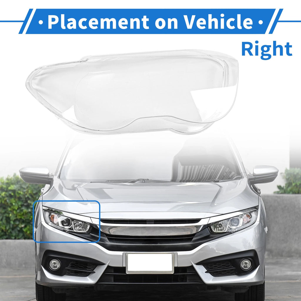 1 Pcs Headlight Lens Cover for BMW 7 Series E66/E65 (2002–2005) PC Clear