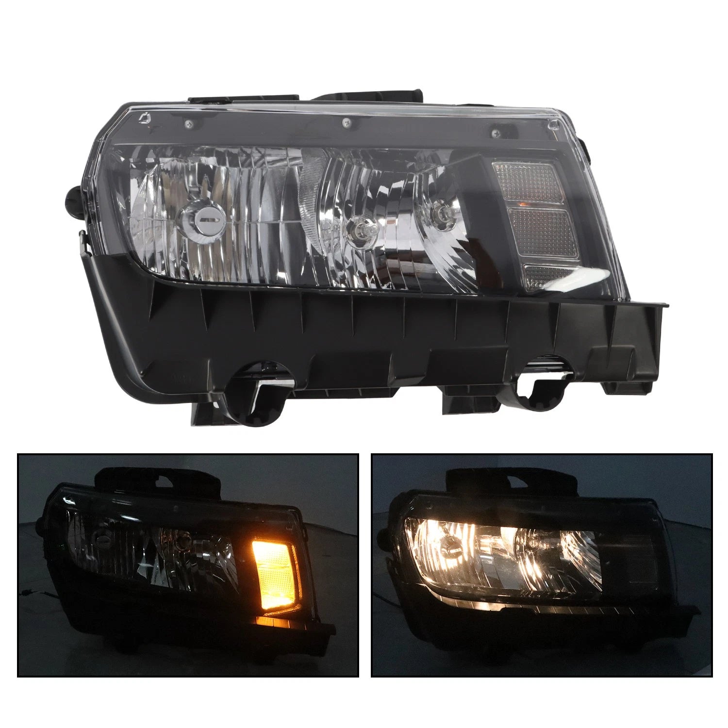 Headlight Assembly for Chevrolet Camaro (2014–2015) Halogen, Passenger, With Bulb