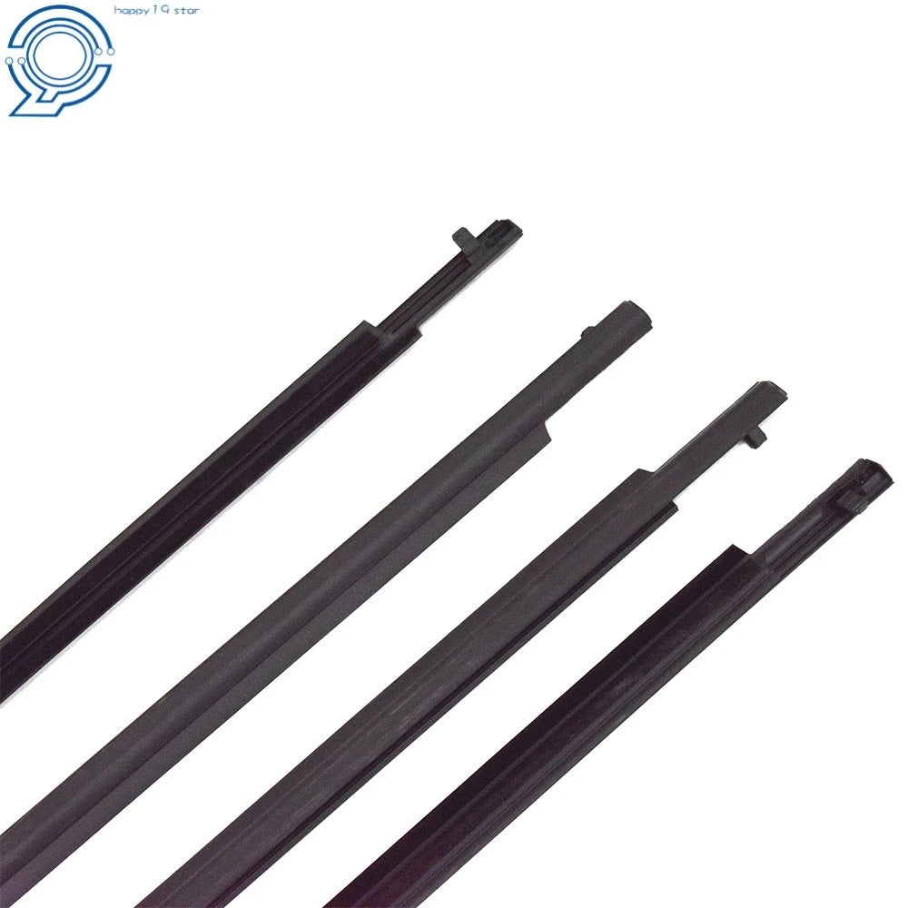 Set of 4 Black Weatherstrip Window Moulding Trim Seals for Toyota Corolla (2009–2012)