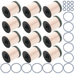 12X TP1015 Fuel Filter for Chevy GMC Diesel (2014–2021) 23304096 with Gaskets
