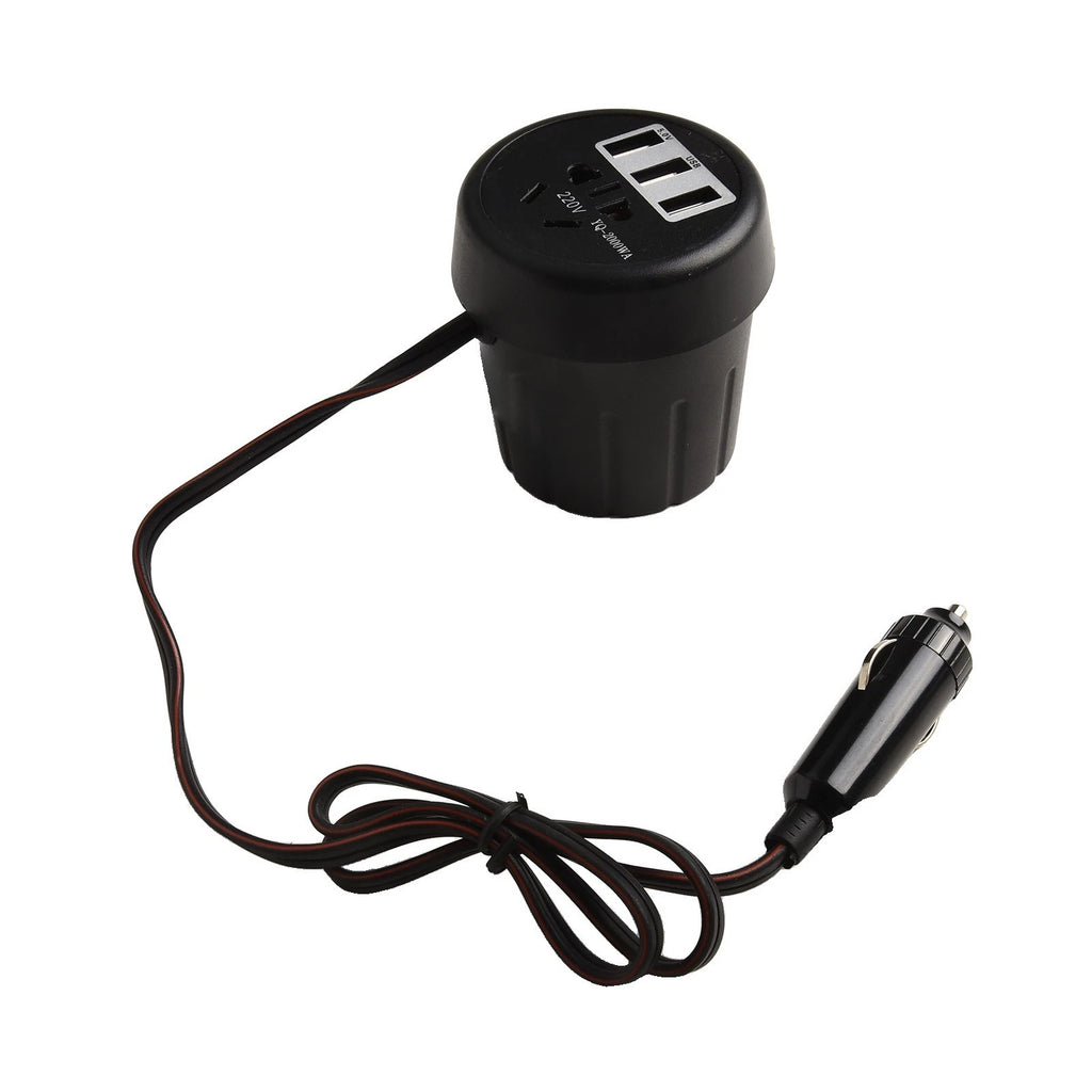150W Car Power Inverter DC 12V/24V to 220V AC for Cup Holder Charger