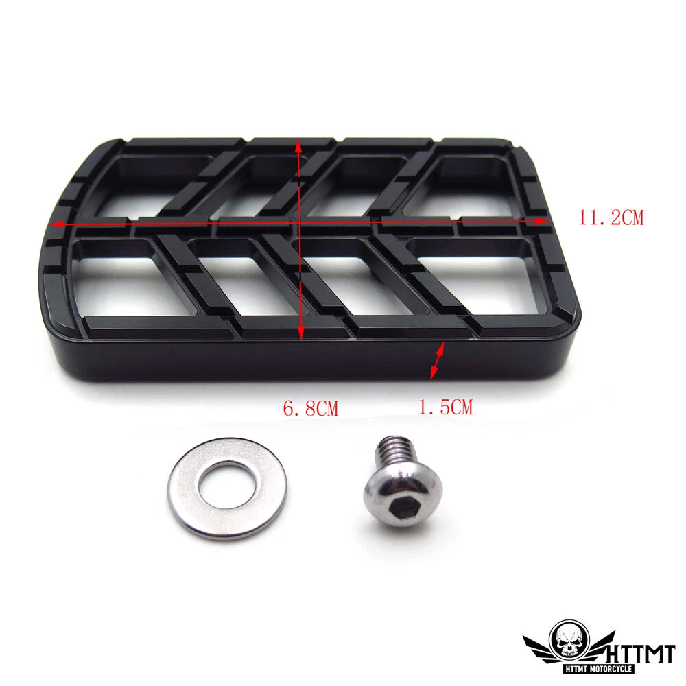Black Dominator Brake Pedal Pad for Harley Dyna Softail Touring Freewheeler (2016–2023)