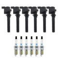 Set of 6 Ignition Coils & NGK Laser Iridium Spark Plugs for Mazda Tribute (2001–2008)