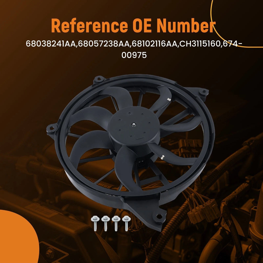 Electric Radiator Cooling Fan Assembly for Dodge Journey (2009–2020)