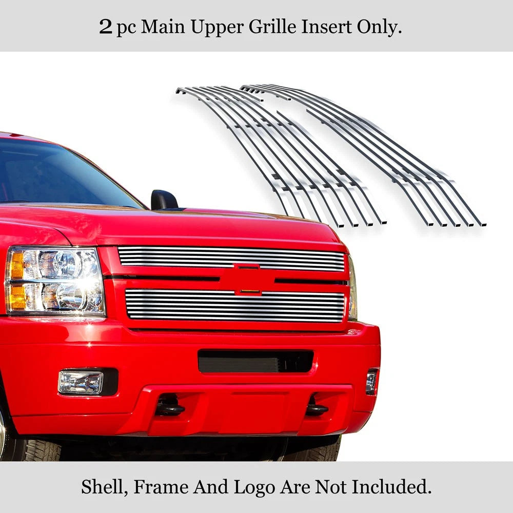 Upper Stainless Polished Billet Grille for Chevy Silverado 2500/3500 (2011-2014)