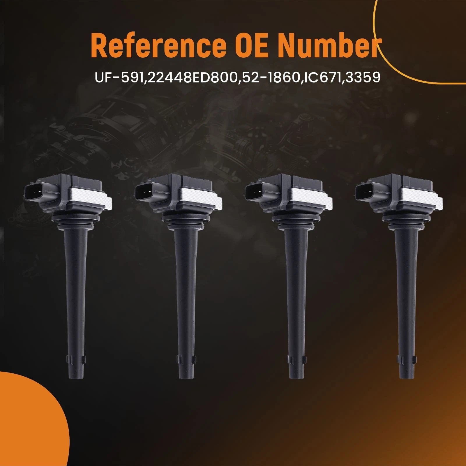 4 Ignition Coils for Nissan March Sentra Tiida (2007–2014)