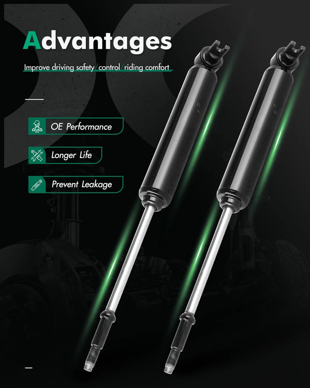 Set of 2 Front Shocks Struts for Dodge Ram 1500/2500/3500 (2003–2010)